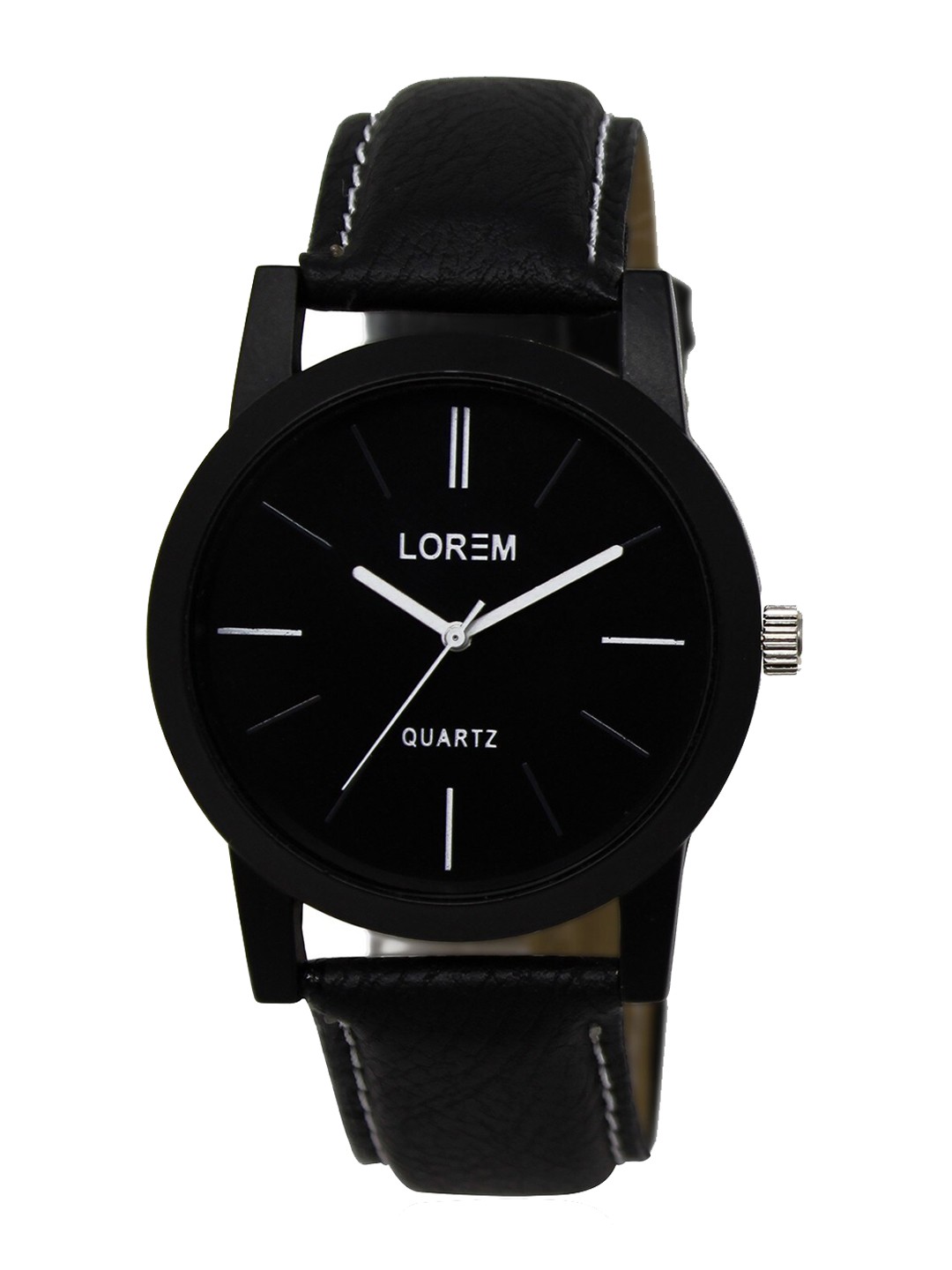 

LOREM Men Black Dial & Black Straps Analogue Watch