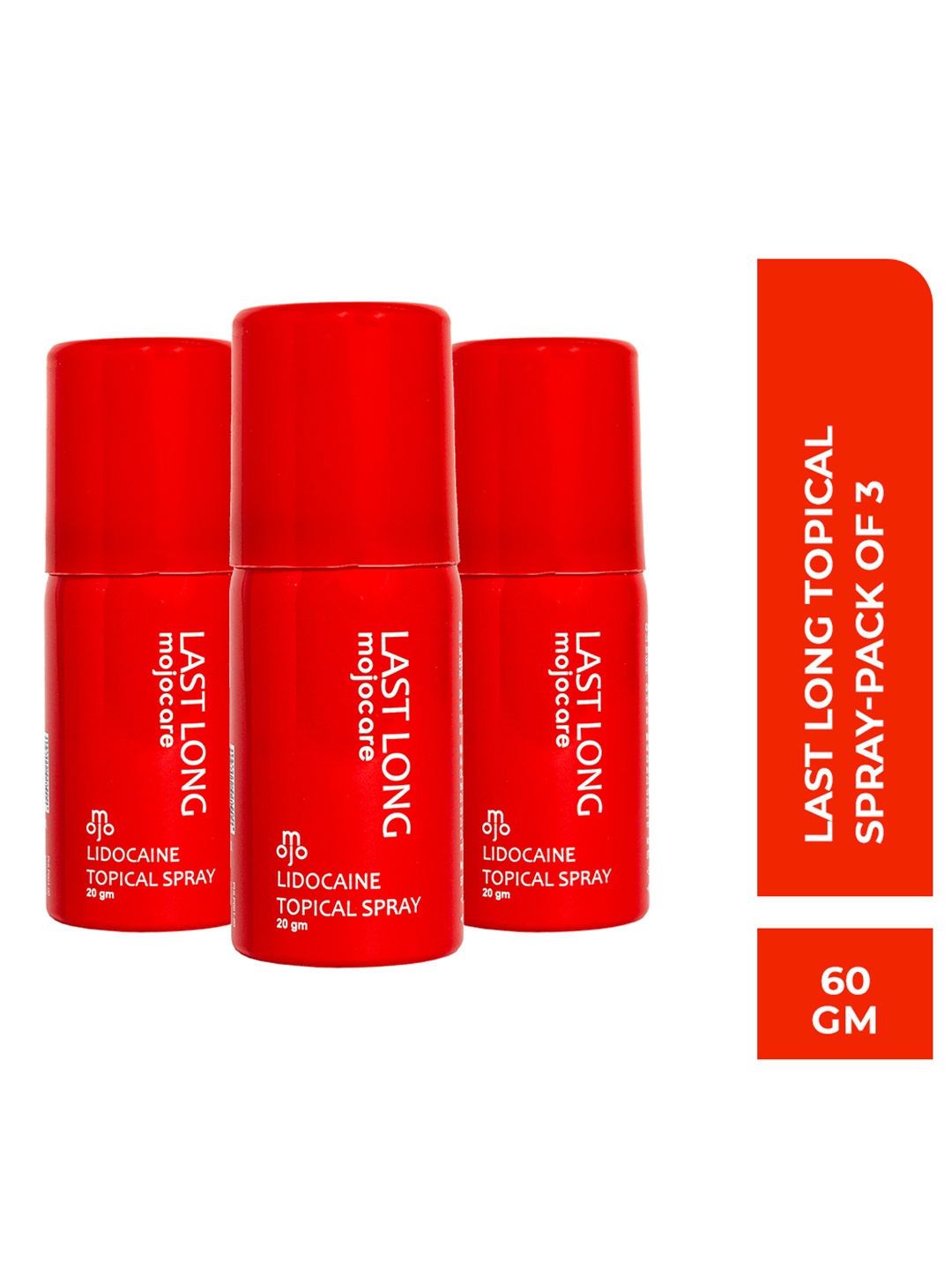 

Mojocare Men Set Of 3 Last Long Topical Spray - 20g each, Red