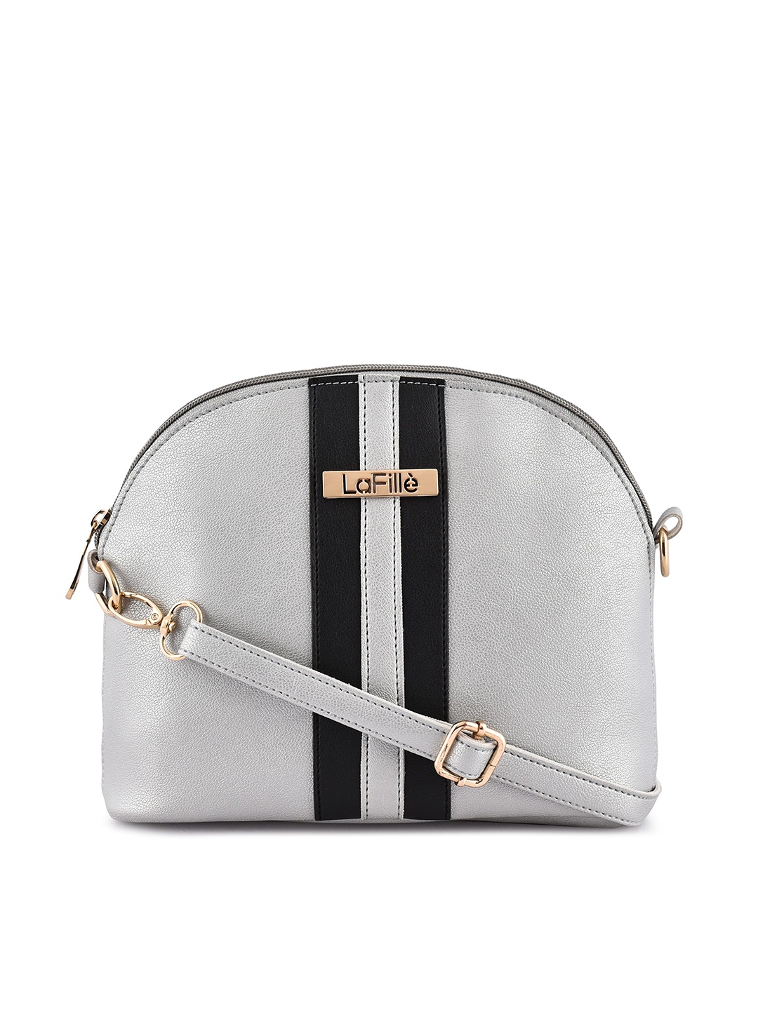 

LaFille Grey PU Structured Sling Bag