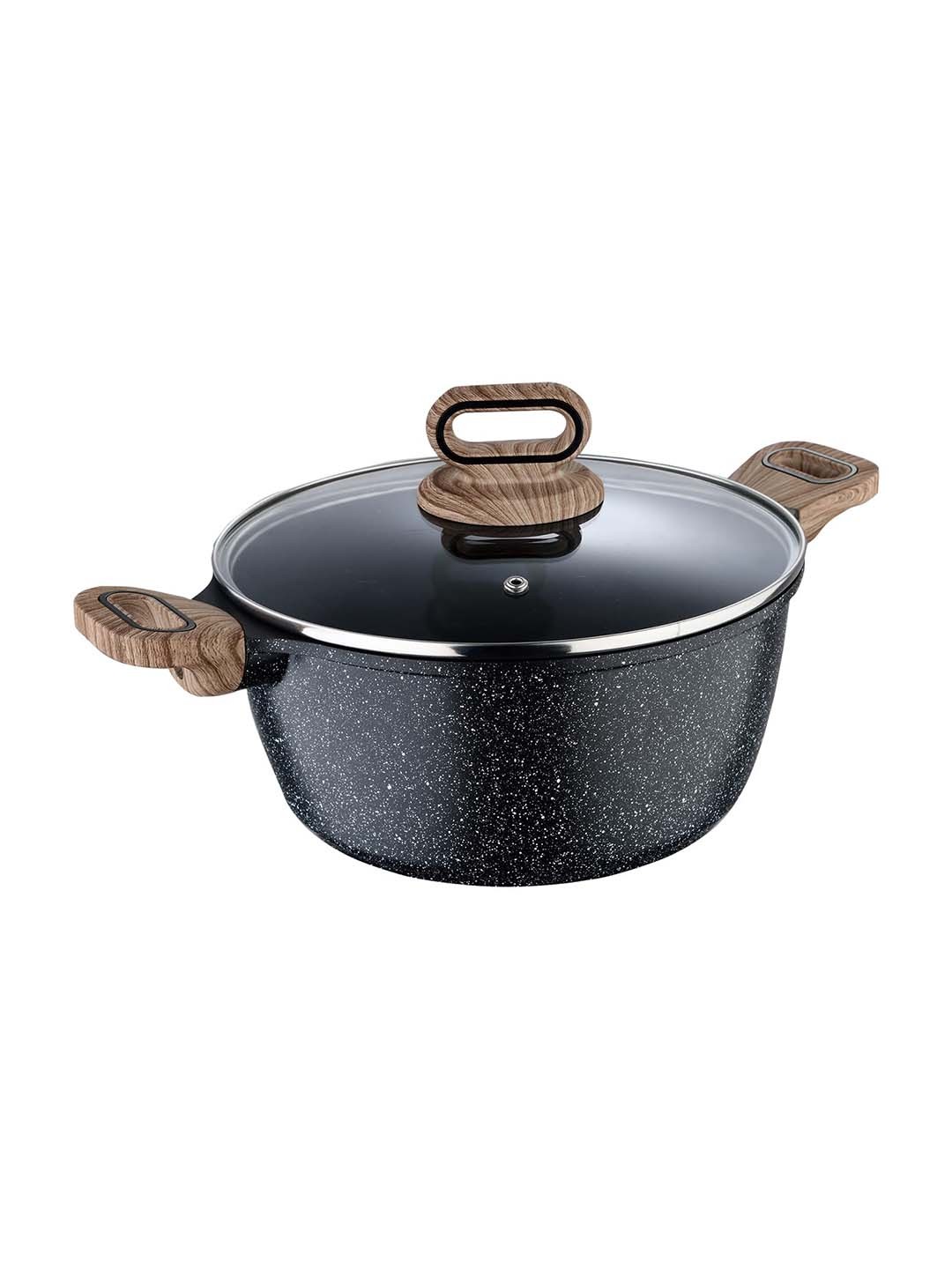 

BERGNER Ultimate ILag Marble Non-Stick Induction Base Casserole with Lid(3.8L), Black