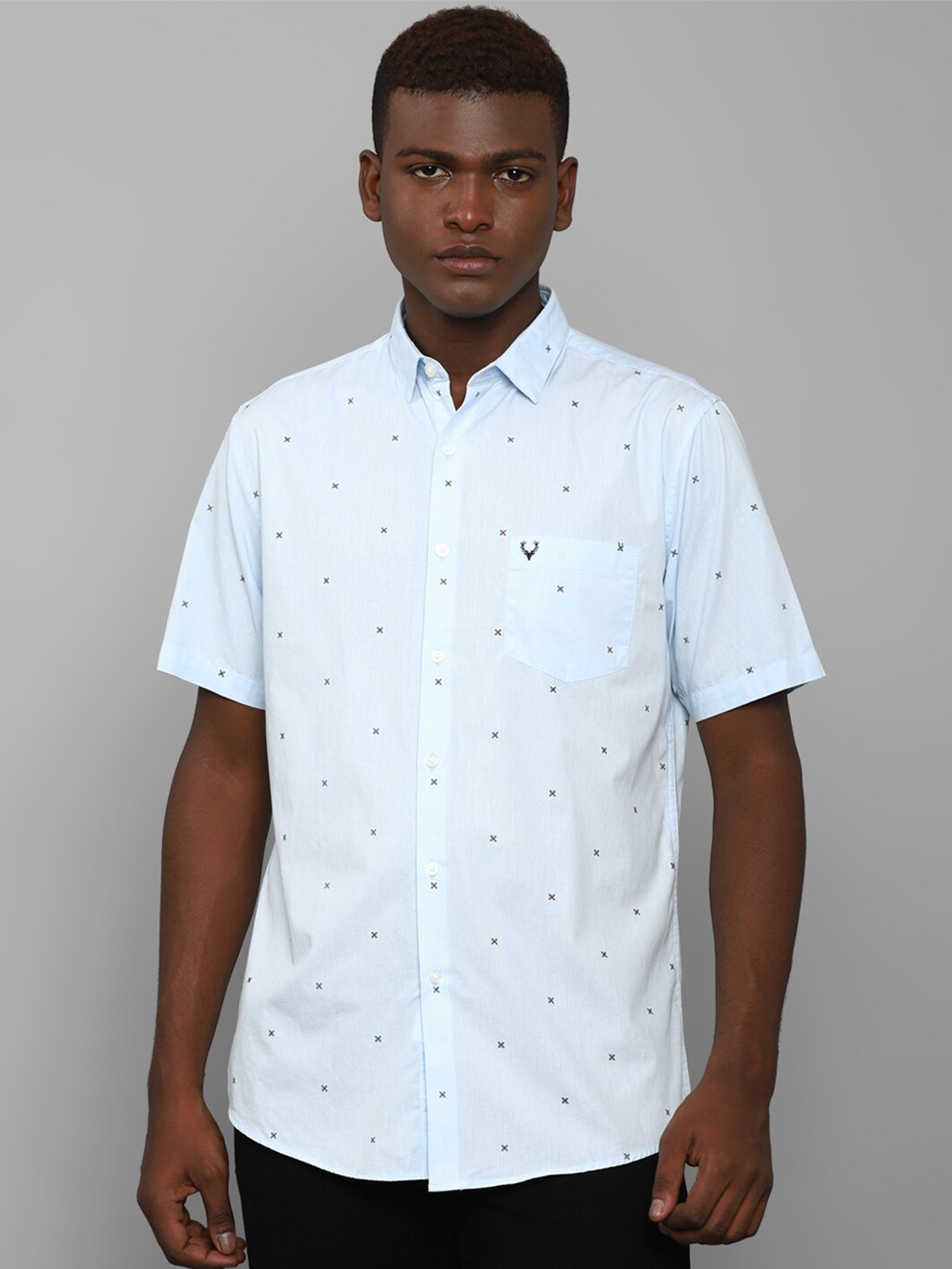 

Allen Solly Men Blue Slim Fit Printed Casual Shirt
