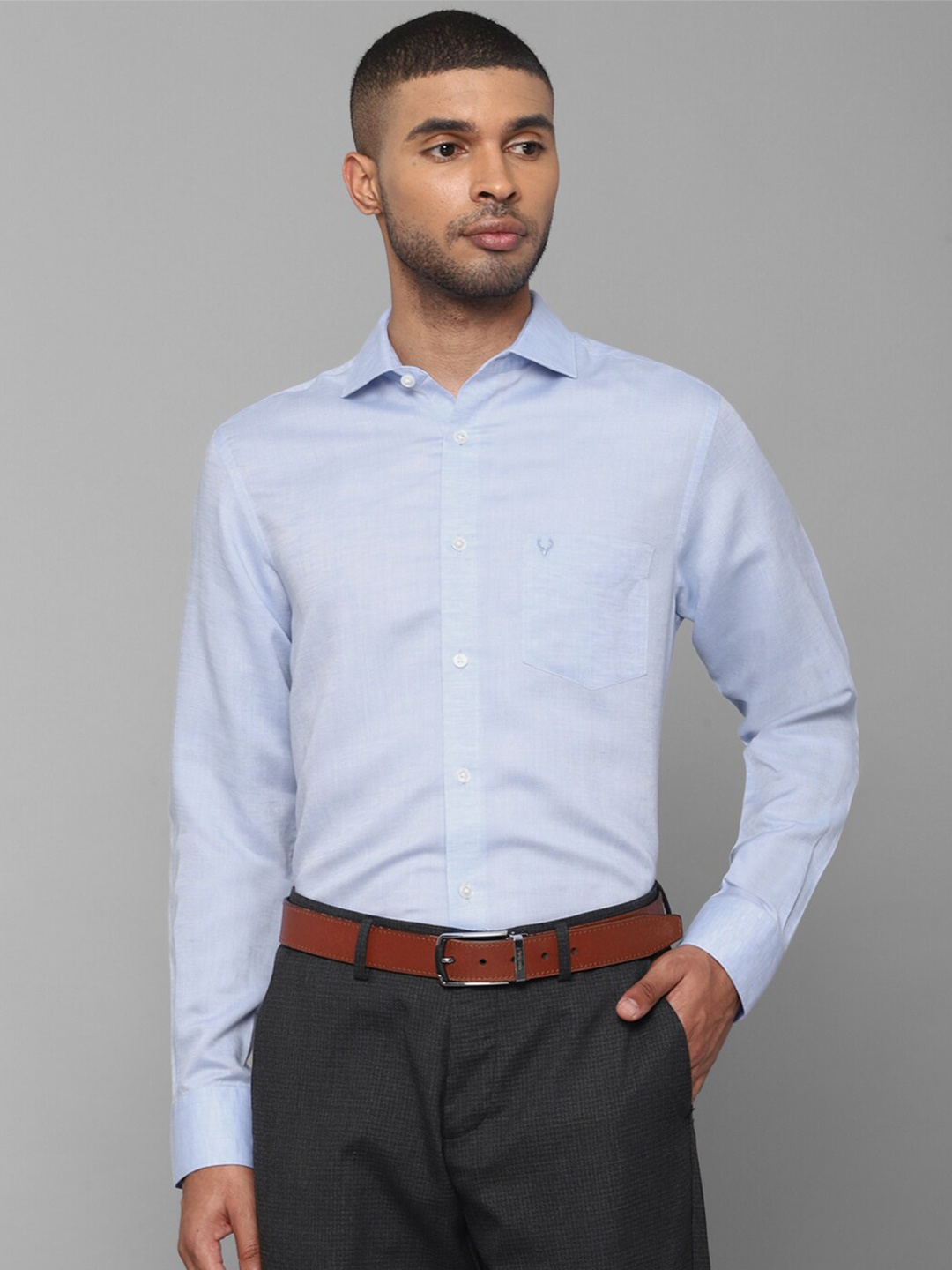 

Allen Solly Men Blue Slim Fit Cotton Formal Shirt