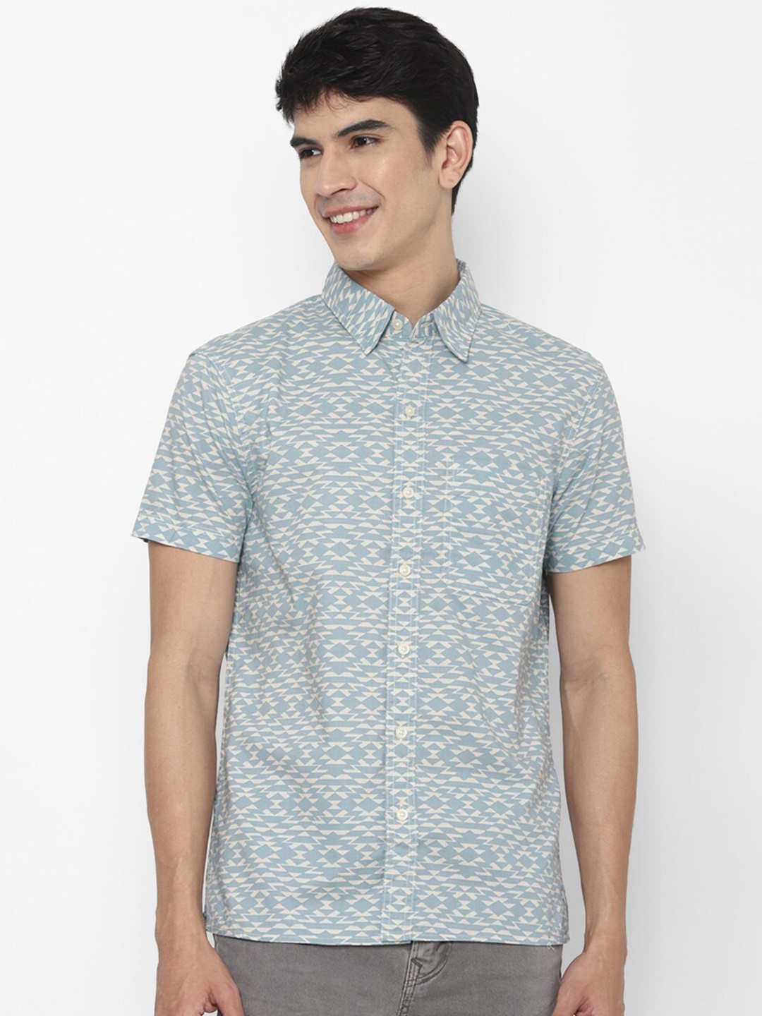 

AMERICAN EAGLE OUTFITTERS Men Blue Printed Casual Shirt