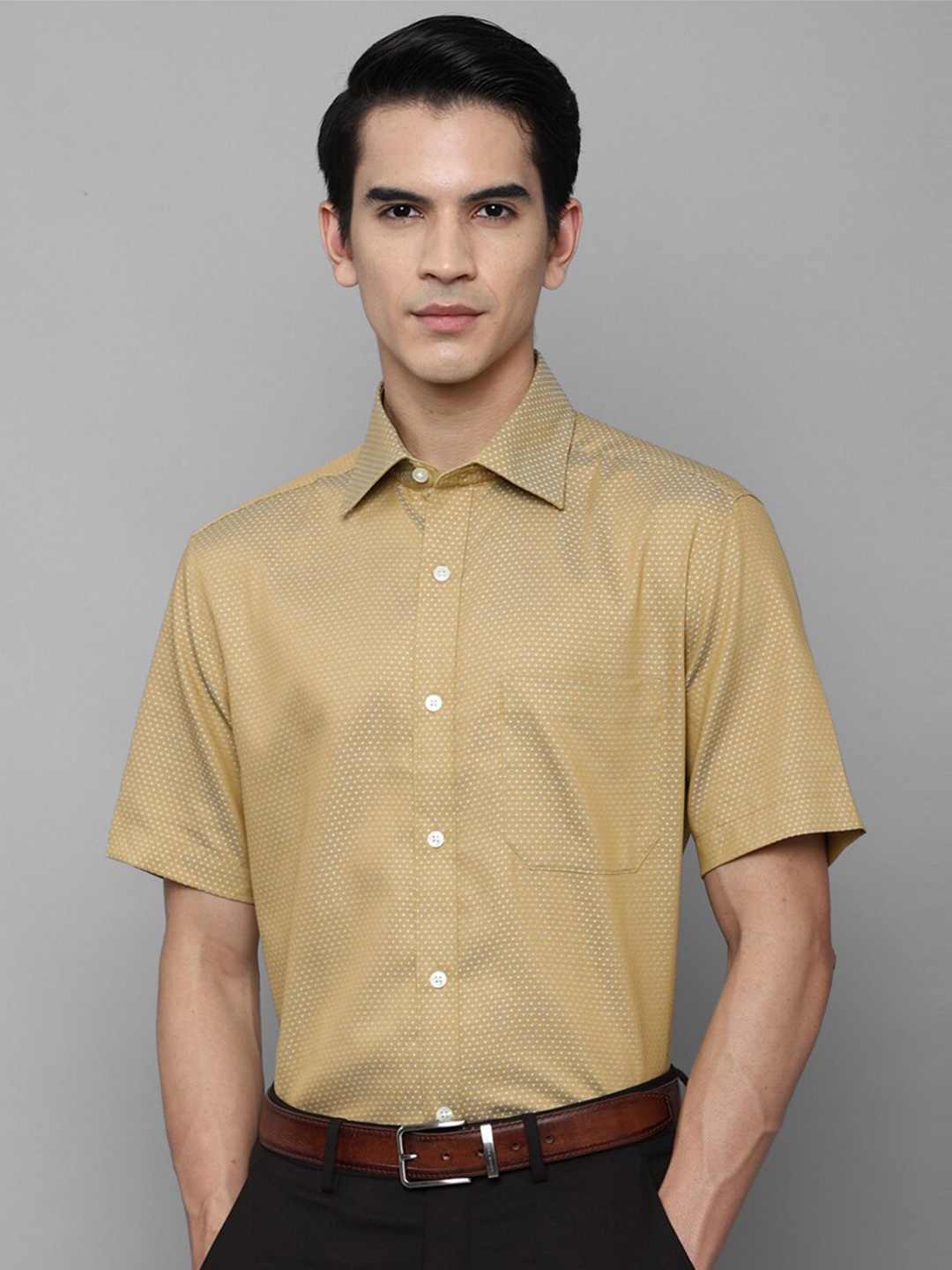 

Louis Philippe Men Khaki Formal Shirt