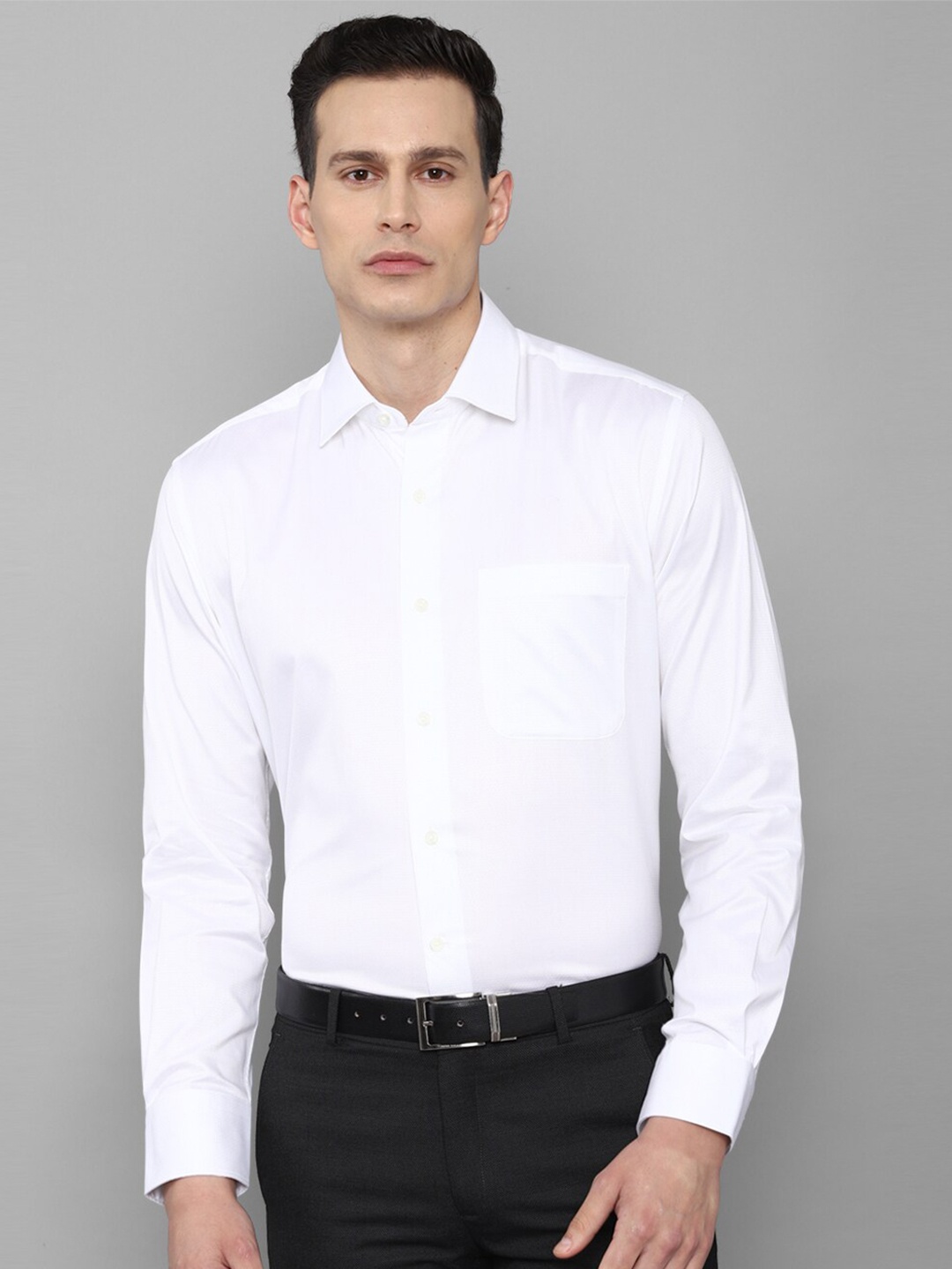 

Luxure by Louis Philippe Men White Cotton Formal Shirt