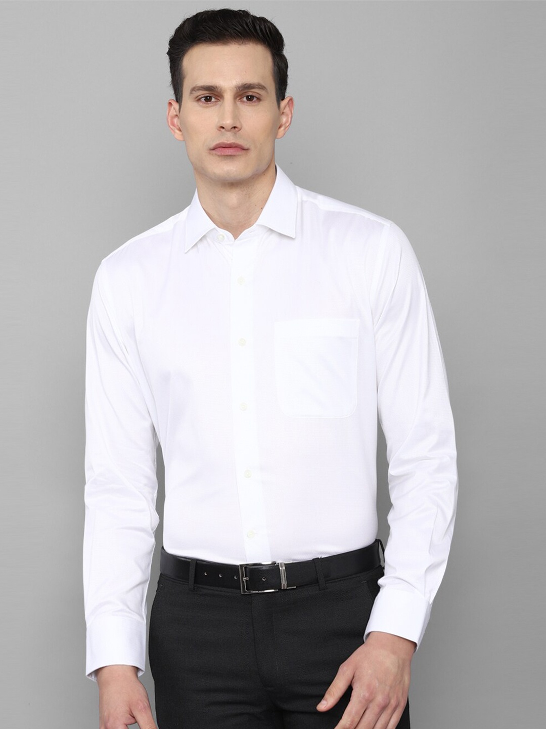 

Luxure by Louis Philippe Men White Cotton Formal Shirt
