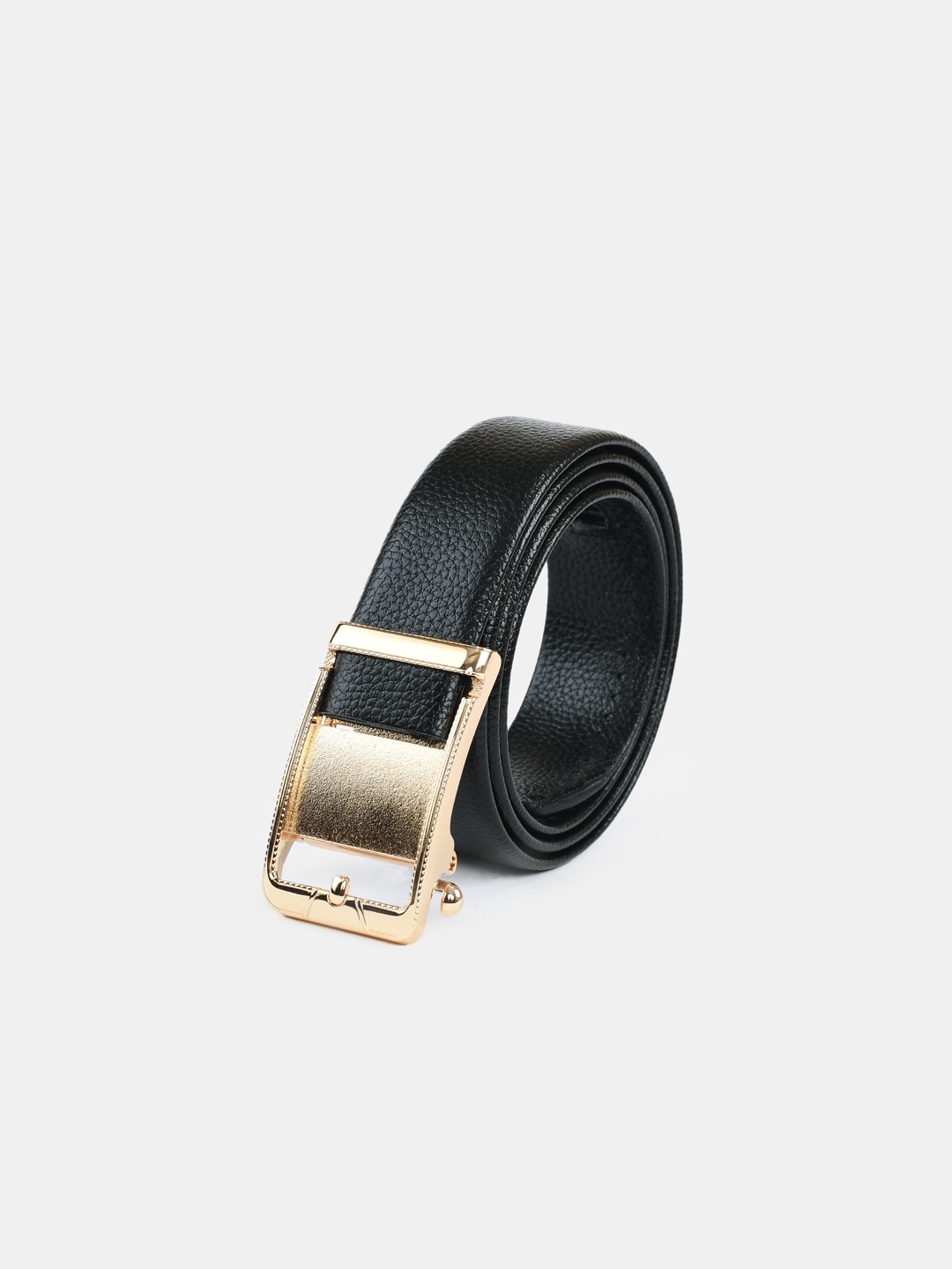 

WINSOME DEAL Men Black Textured Formal Belt