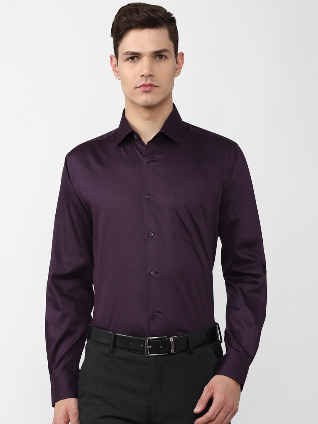 

Van Heusen Men Purple Cotton Formal Shirt