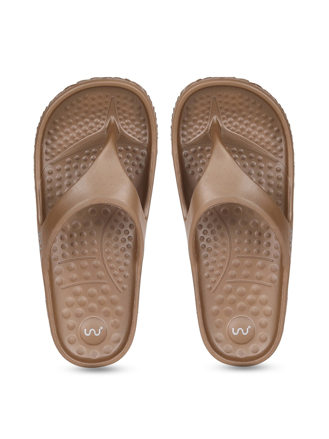 

Doubleu Women Camel Brown Rubber Thong Flip-Flops