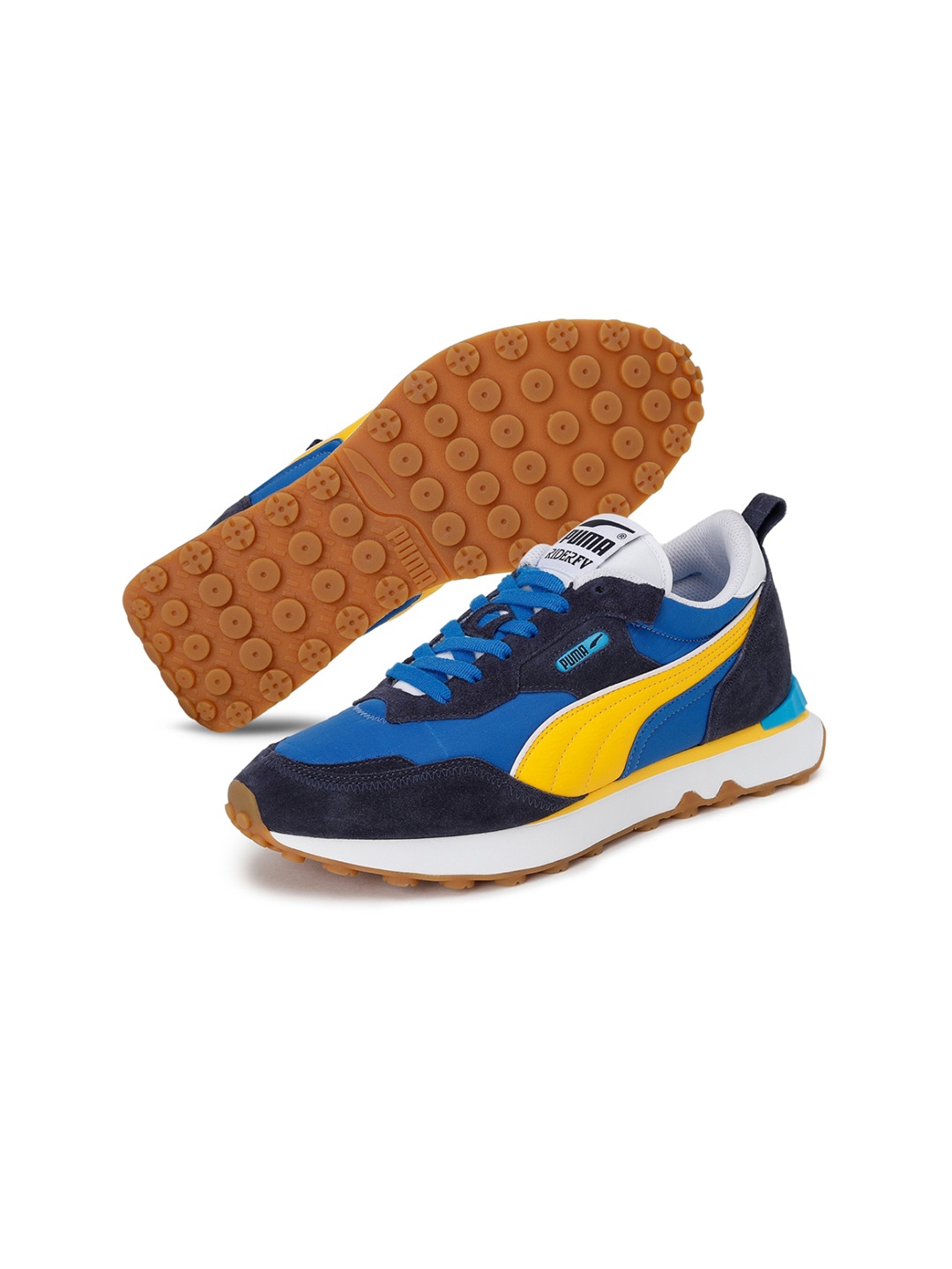 

Puma Unisex Blue Essentials Rider FV Sneakers