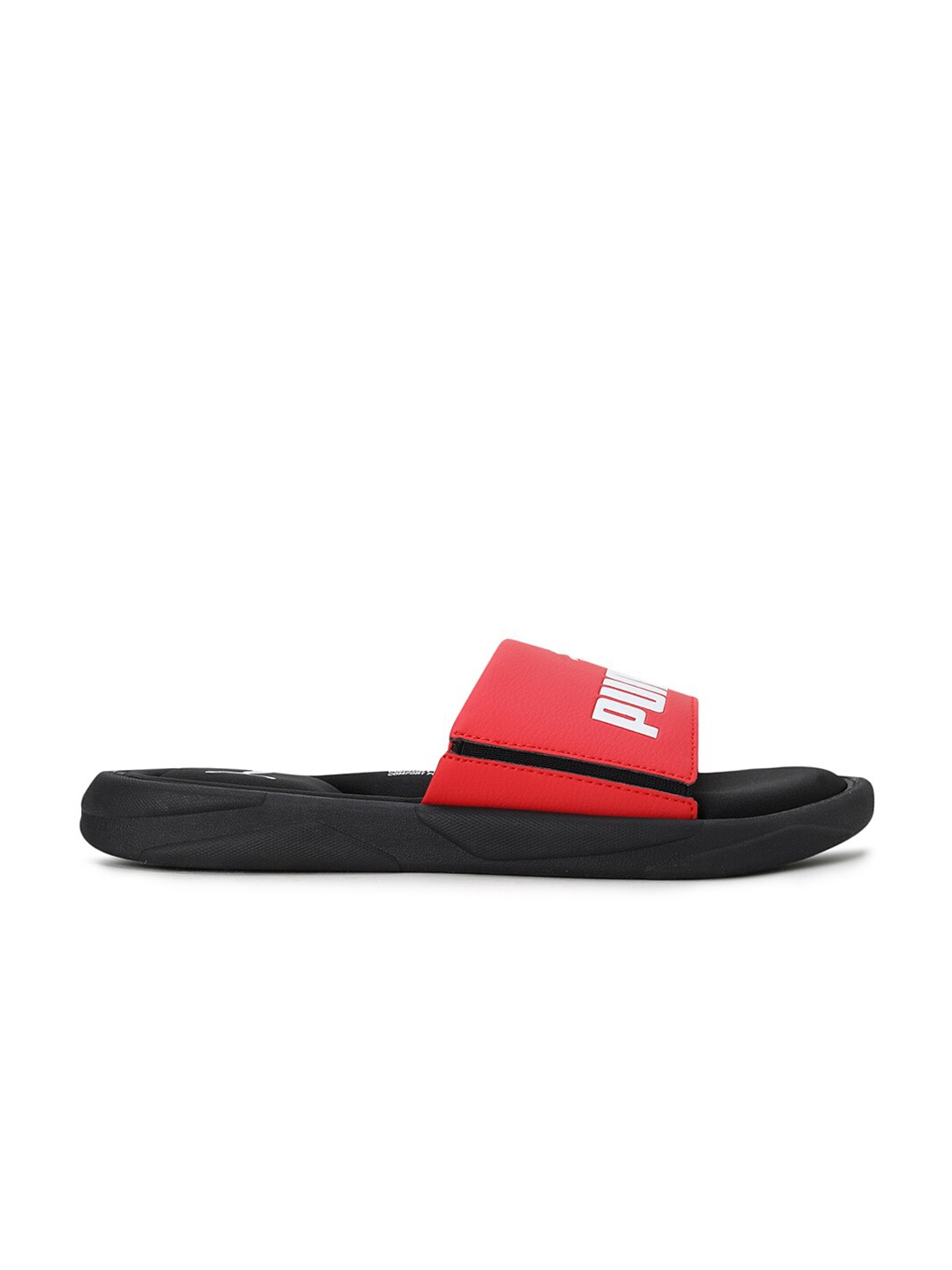 

Puma Unisex Black & Red Royalcat Memory Foam Sliders