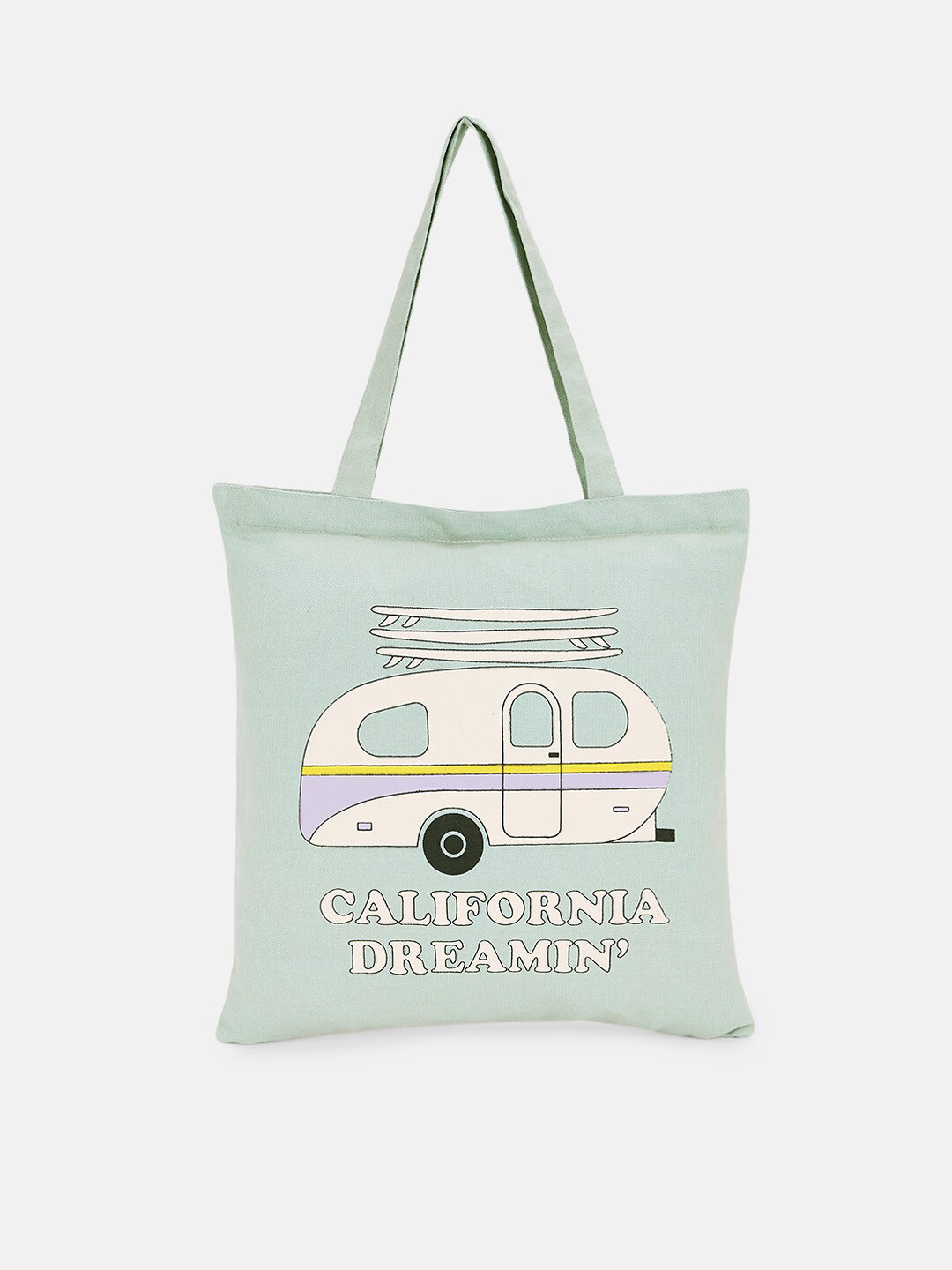 

Forever Glam by Pantaloons Green Printed Shopper Tote Bag