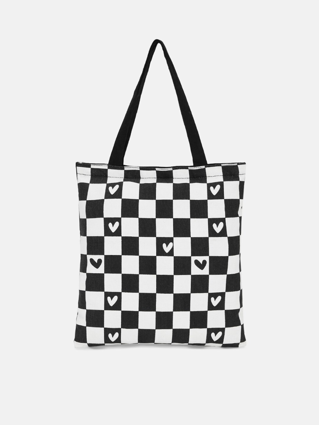 

Forever Glam by Pantaloons Black Geometric Printed Oversized Shopper Tote Bag