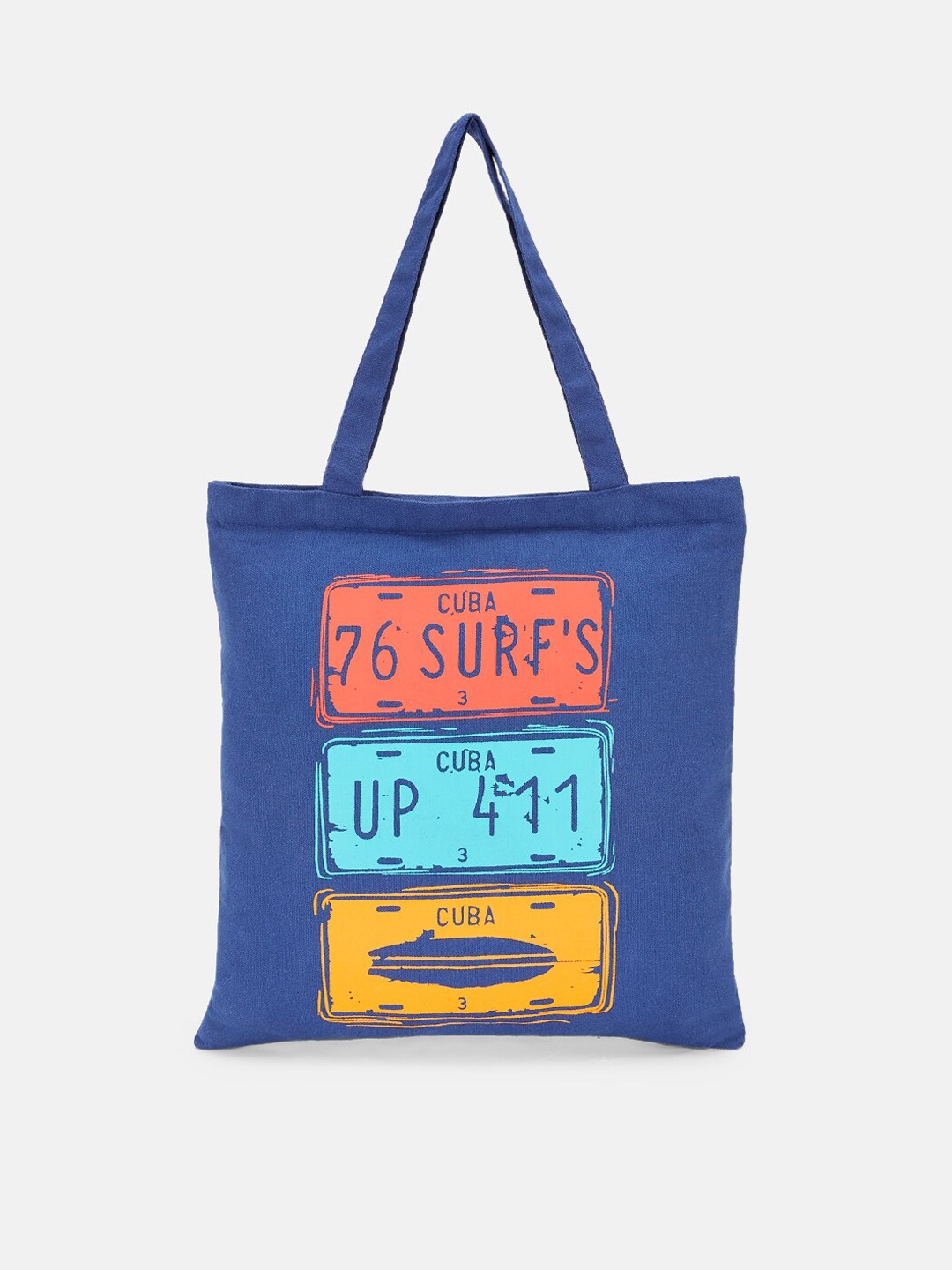 

Forever Glam by Pantaloons Blue Printed Shopper Tote Bag