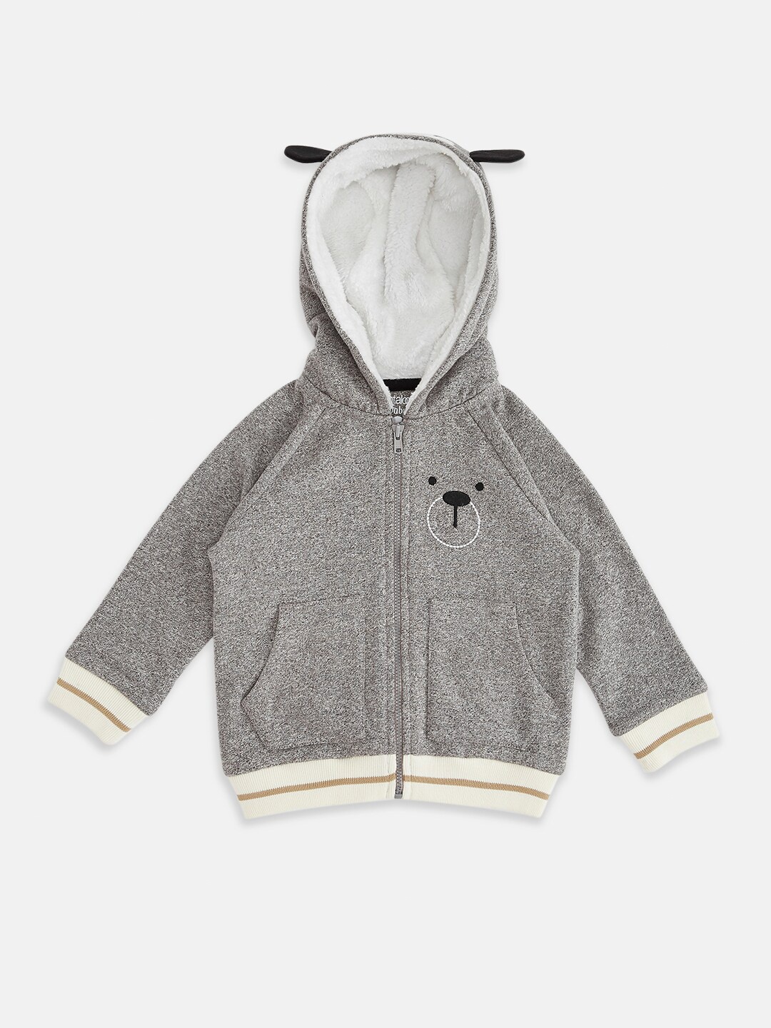 

Pantaloons Baby Boys Grey Hood Sweatshirt