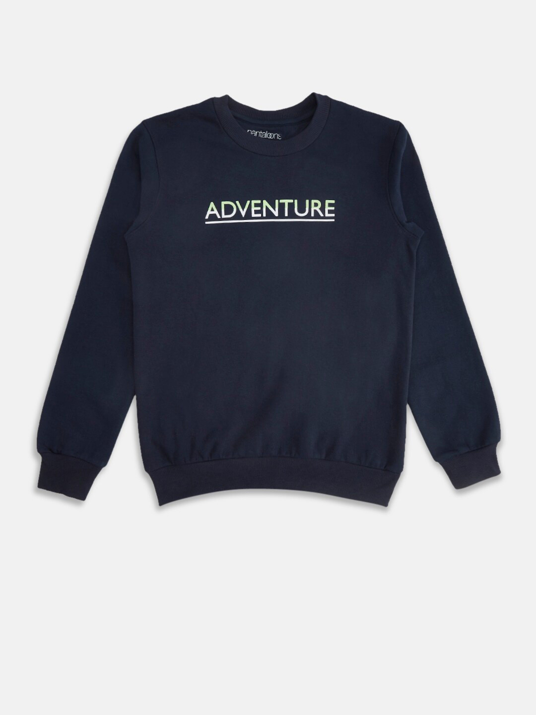 

Pantaloons Junior Boys Navy Blue Printed Sweatshirt
