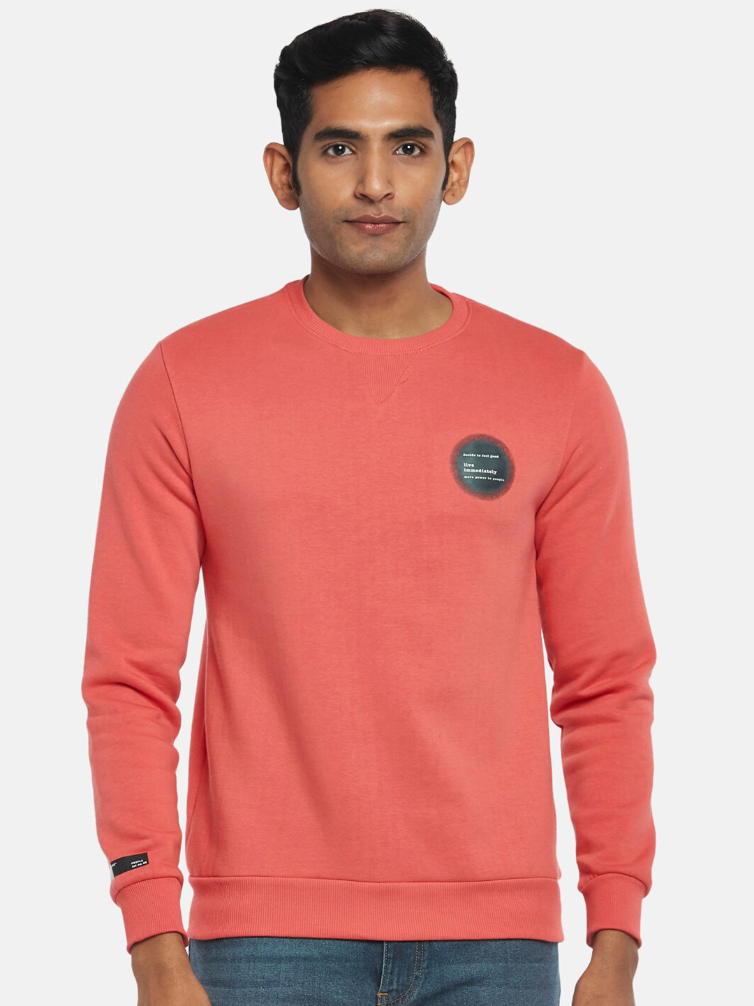 

People Men Pink Sweatshirt