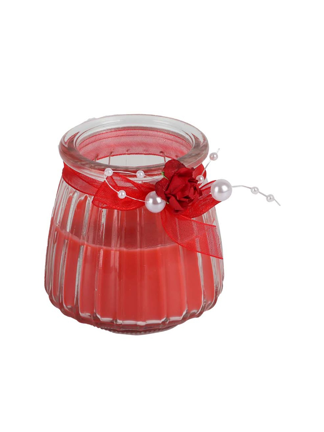 

MARKET99 Red Solid Scented Jar Candle Holder