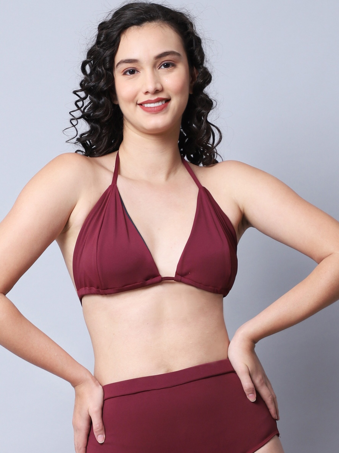 

EROTISSCH Women Purple Solid Swim Bikini Bra