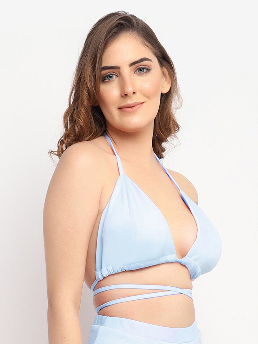 

EROTISSCH Women Blue Solid Swim Bikini Bra AISW-58J