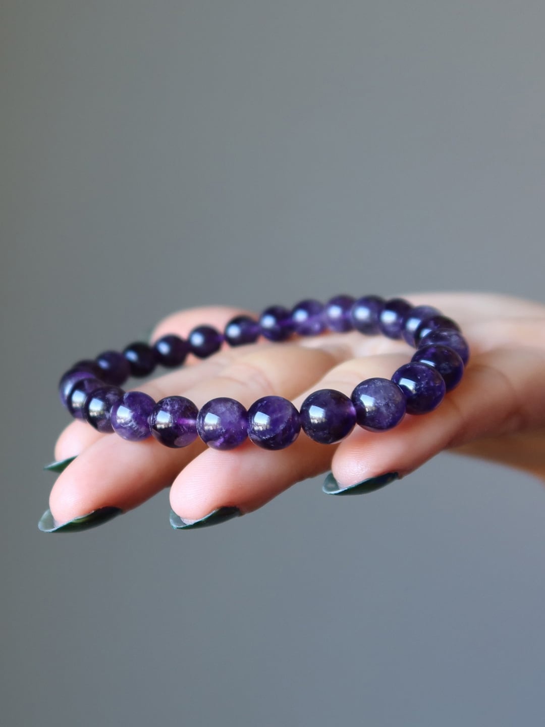 

Young & Forever Unisex Purple Brass Amethyst Bracelet