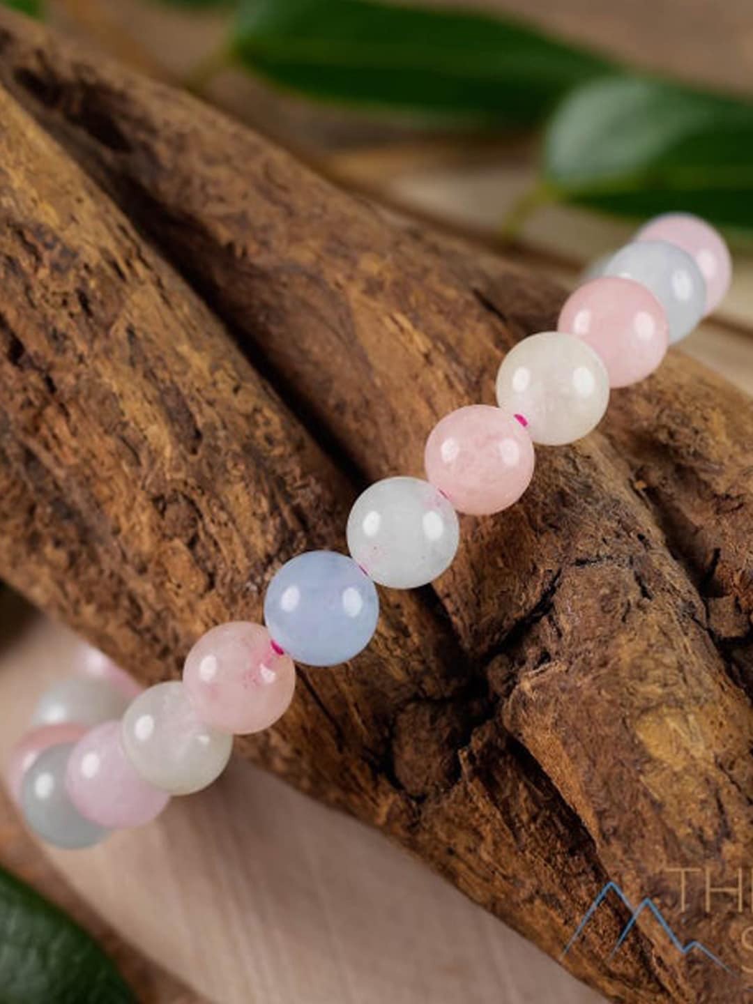 

Young & Forever Unisex Pink & Blue Brass Morganite Bracelet
