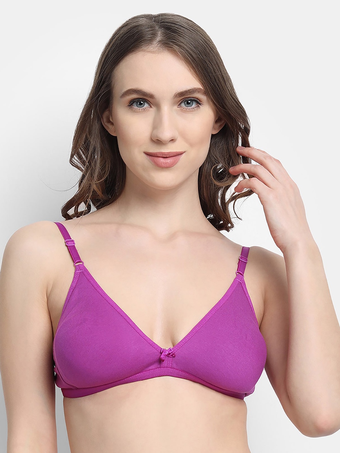 

VStar Violet Lightly Padded Solid Medium Coverage Bra