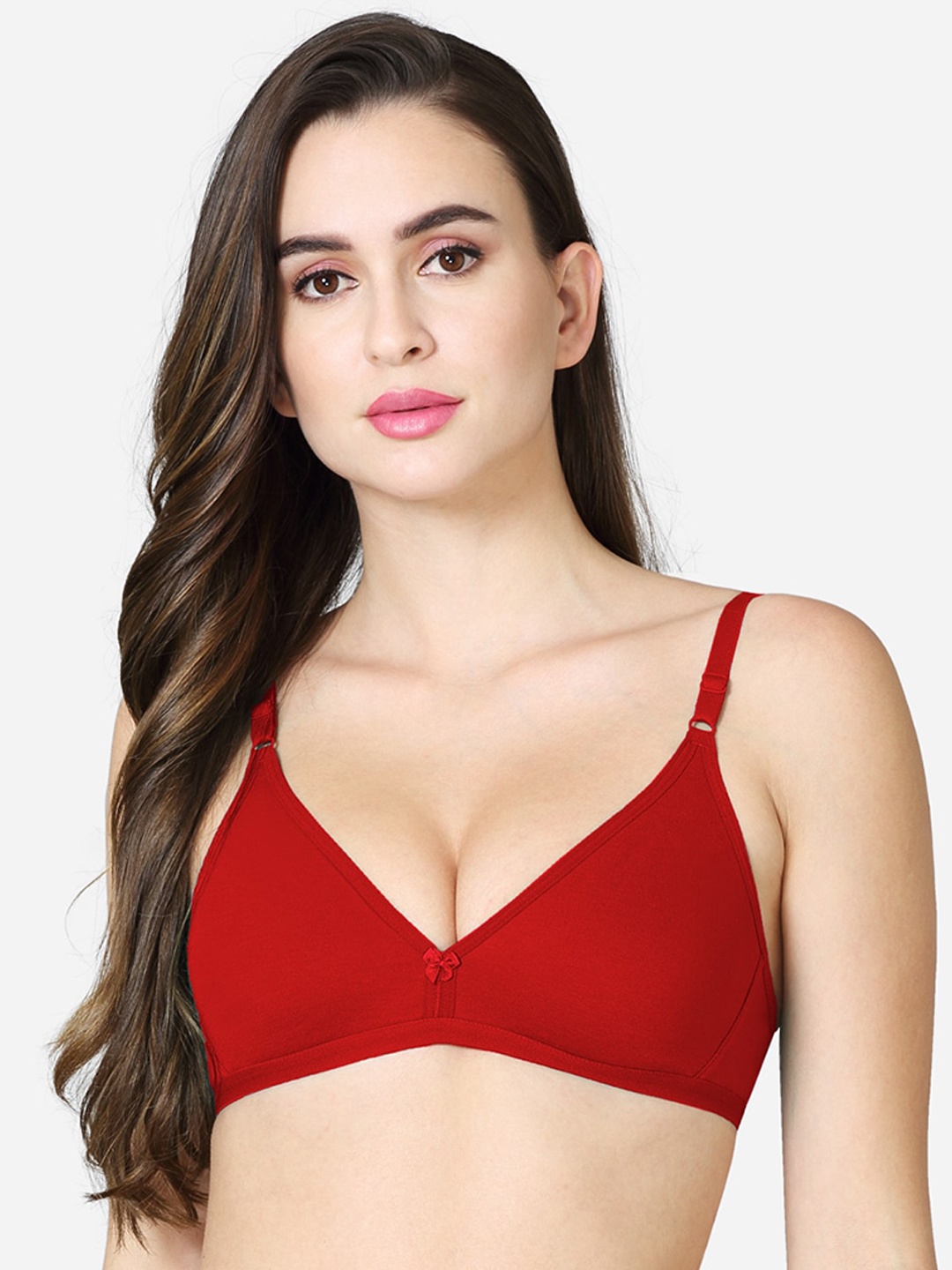 

VStar Red Lightly Padded Medium Coverage Bra