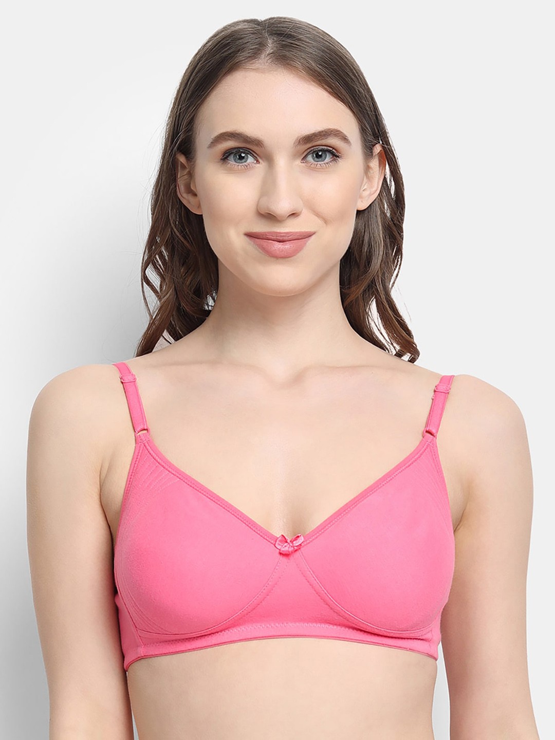 

VStar Pink Solid Medium Coverage T-Shirt Bra
