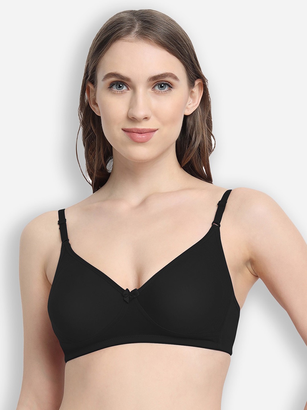 

VStar Black Solid Medium Coverage Lightly Padded Bra