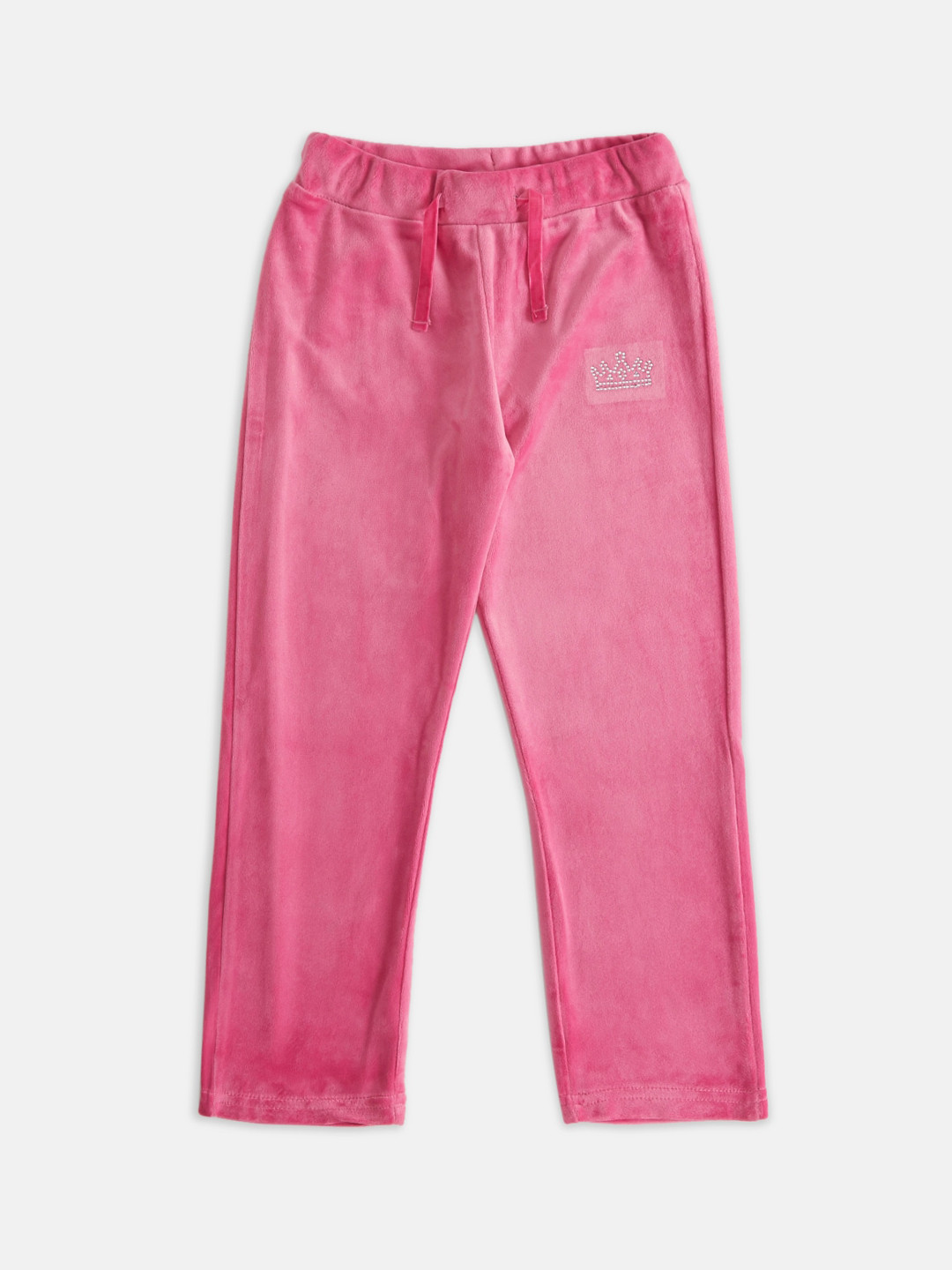 

Pantaloons Junior Girls Pink Solid Cotton Track Pants