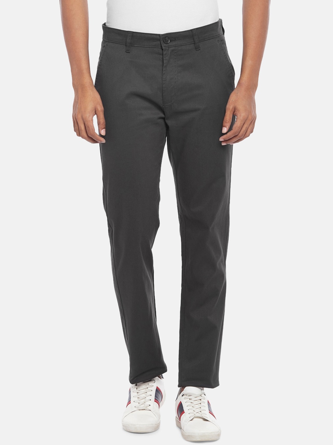 

BYFORD by Pantaloons Men Grey Trousers