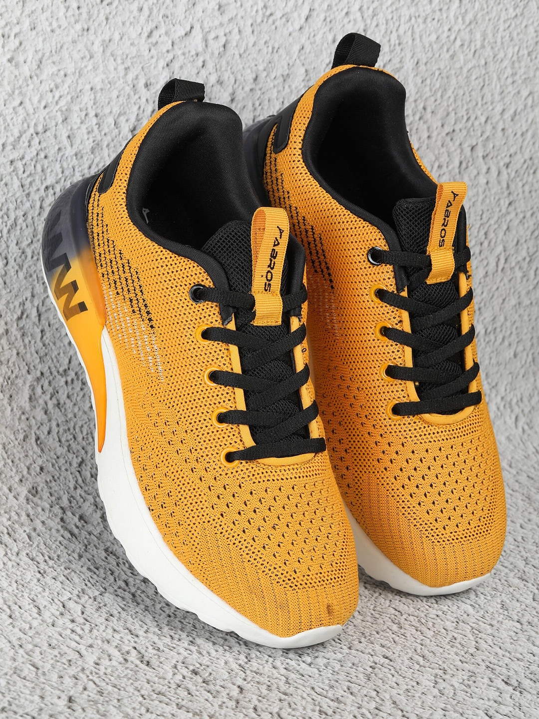 

ABROS Boys Mustard Mesh Running Shoes