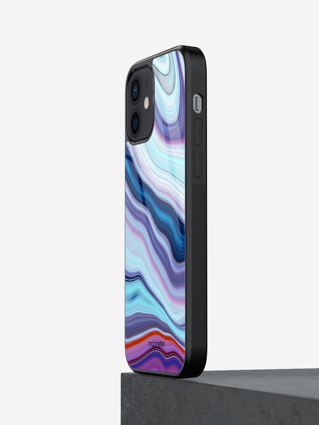 

macmerise Purple Printed Liquid Funk iPhone 12 Back Case