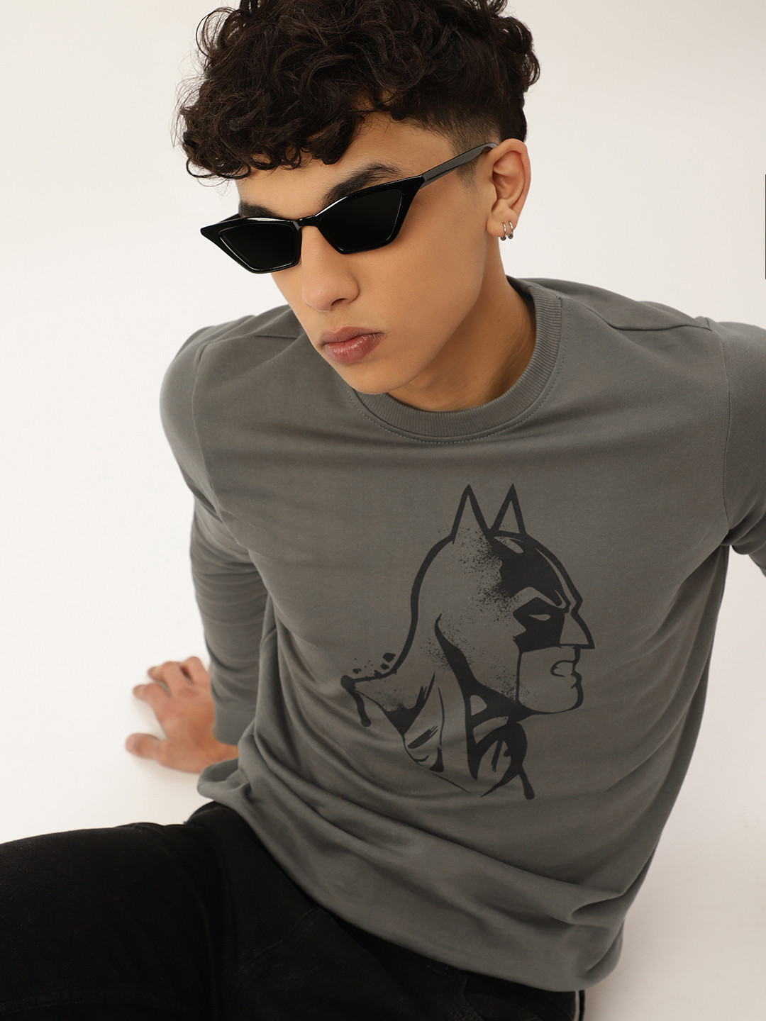

Kook N Keech Batman Teens Boys Olive Green Printed Pure Cotton Sweatshirt