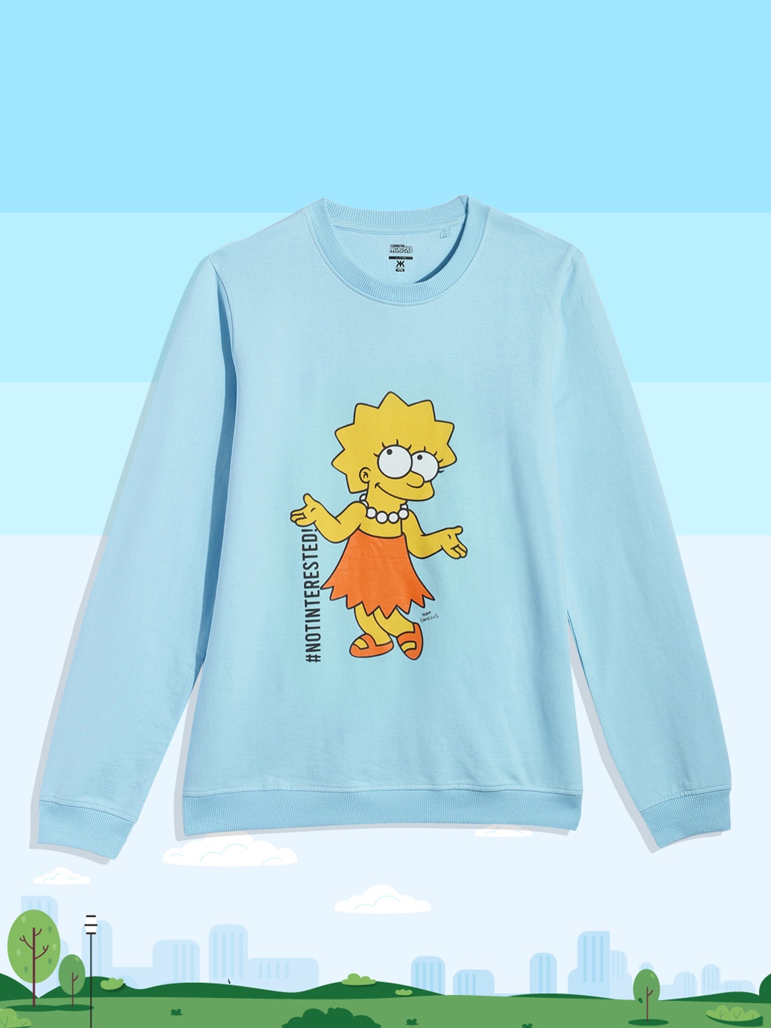 

The Simpsons Girls Pure Cotton Printed Sweatshirt, Blue