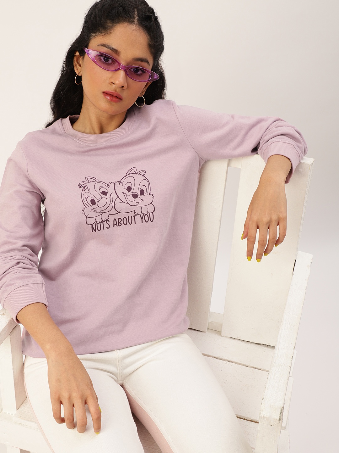 

Kook N Keech Disney Teens Girls Pink Pure Cotton Printed Sweatshirt