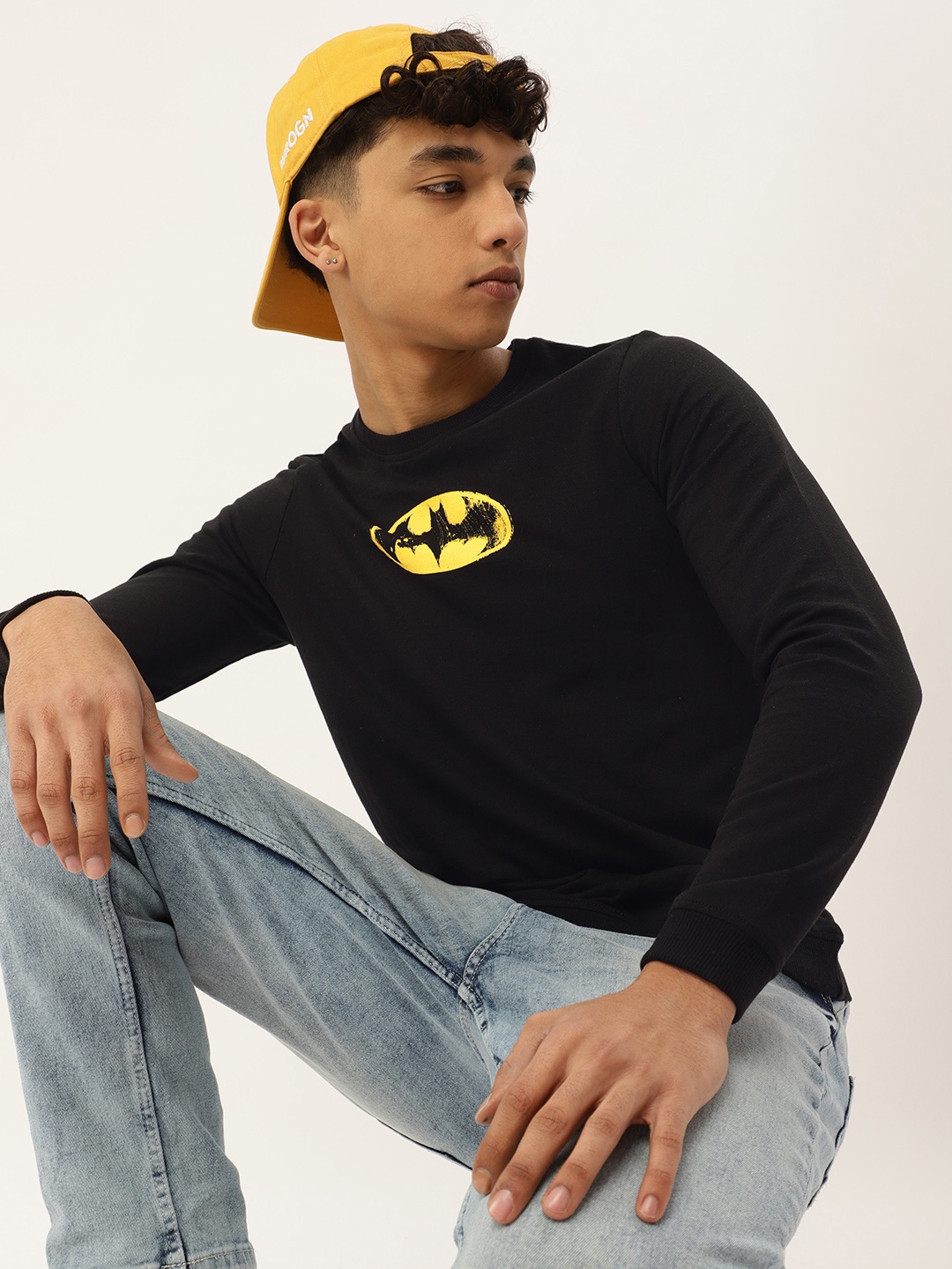 

Kook N Keech Batman Teens Boys Black Printed Sweatshirt
