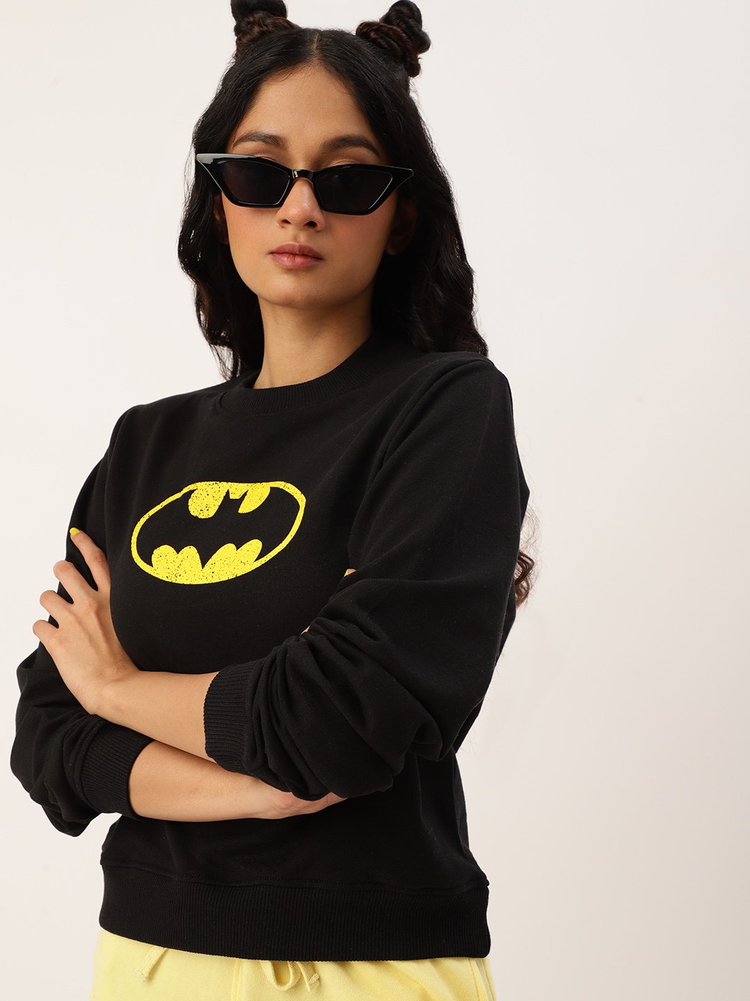 

Kook N Keech Batman Teens Girls Black Printed Pure Cotton Sweatshirt