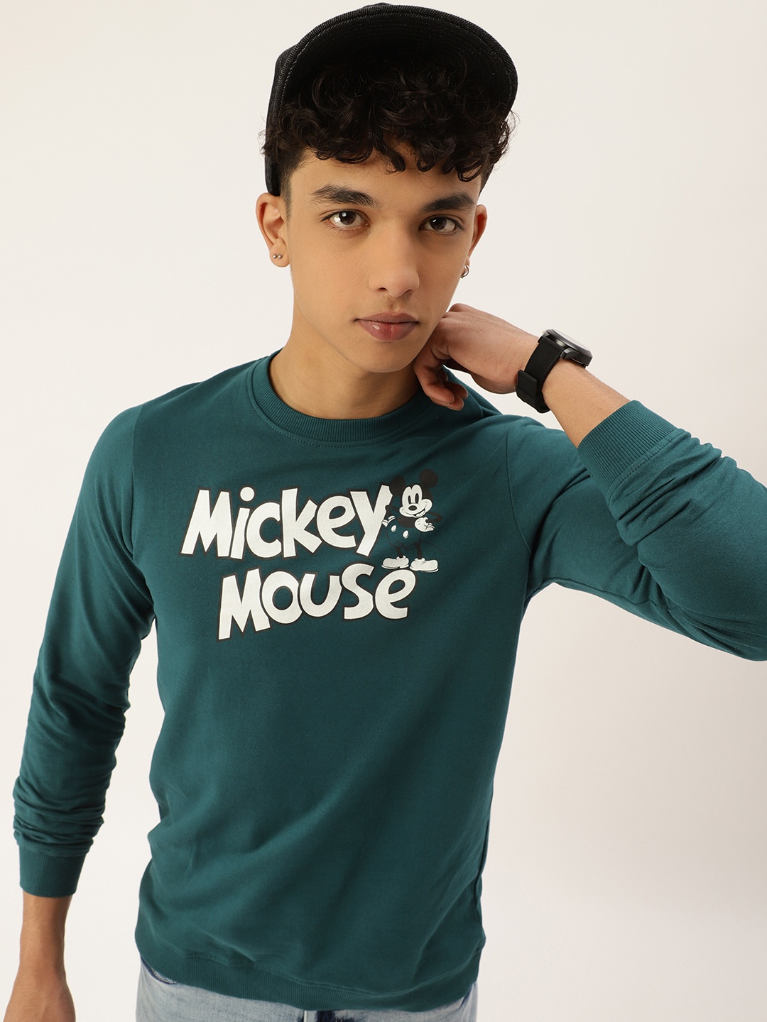 

Kook N Keech Disney Teens Boys Green Printed Pure Cotton Sweatshirt