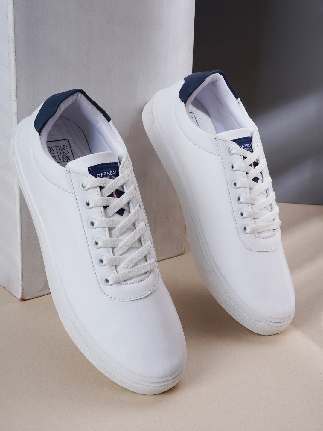 

Mast & Harbour Men White Solid Sneakers