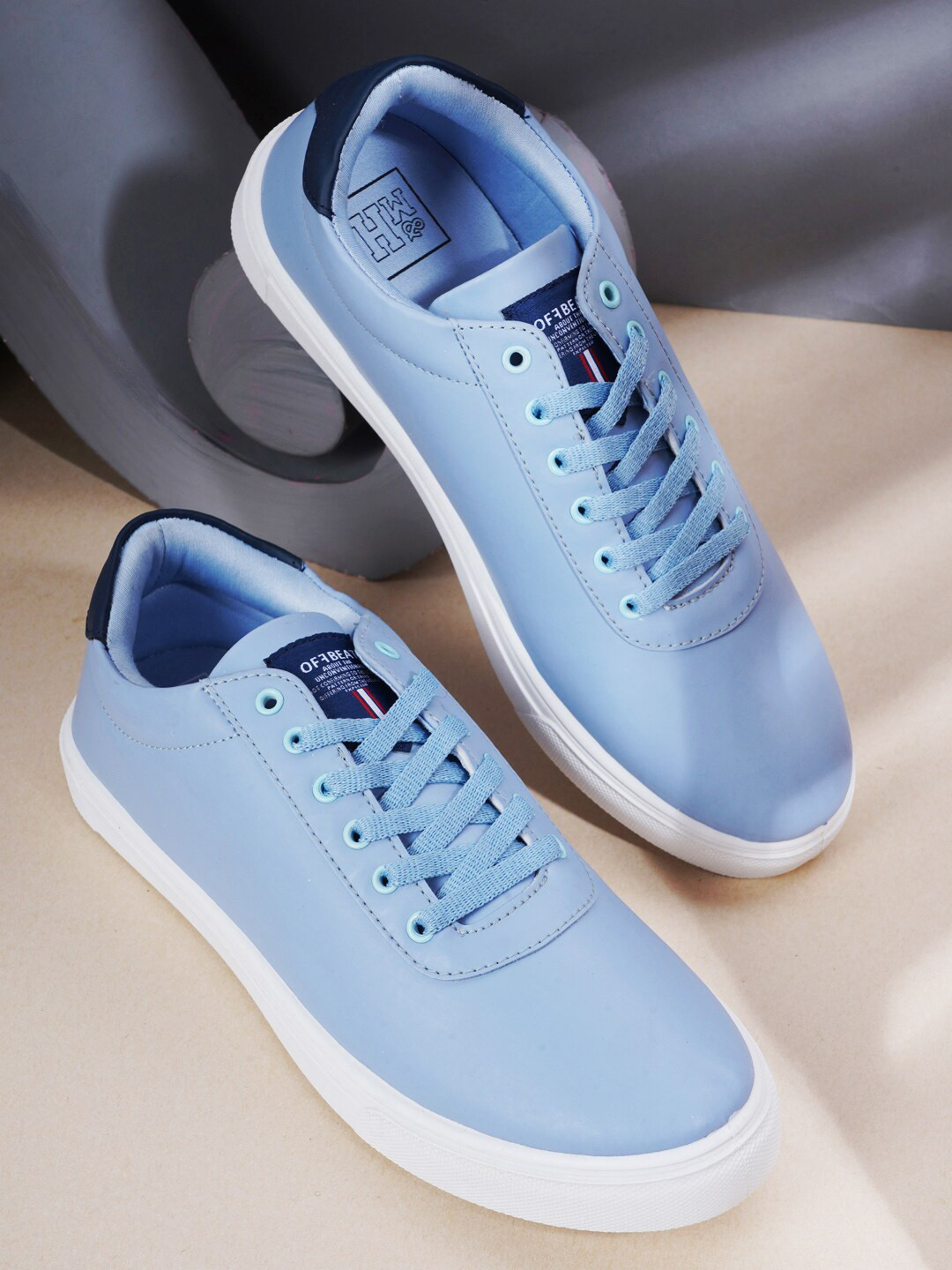 

Mast & Harbour Men Blue Solid Sneakers