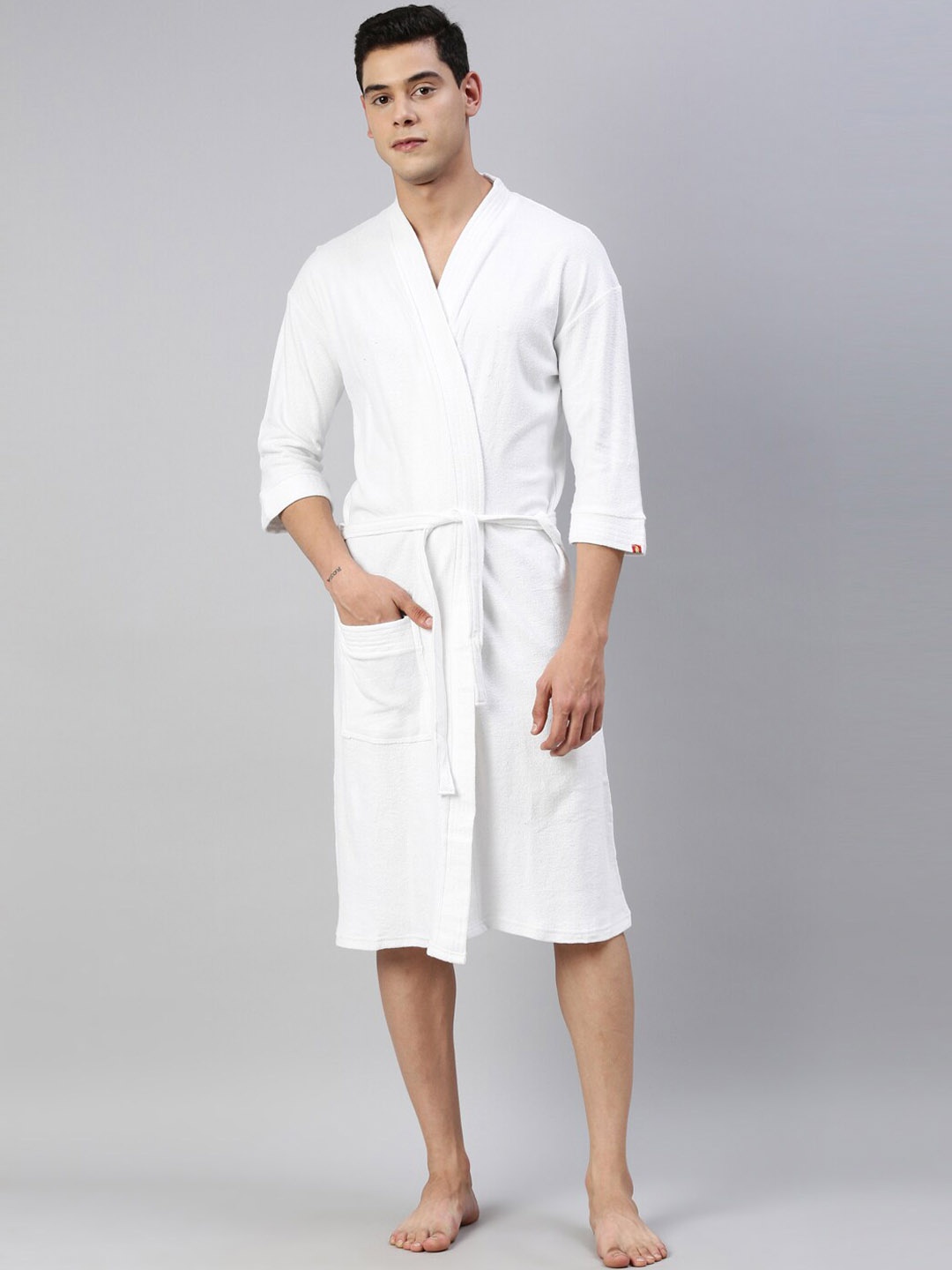 

GOLDSTROMS Men White Solid Bath Robe