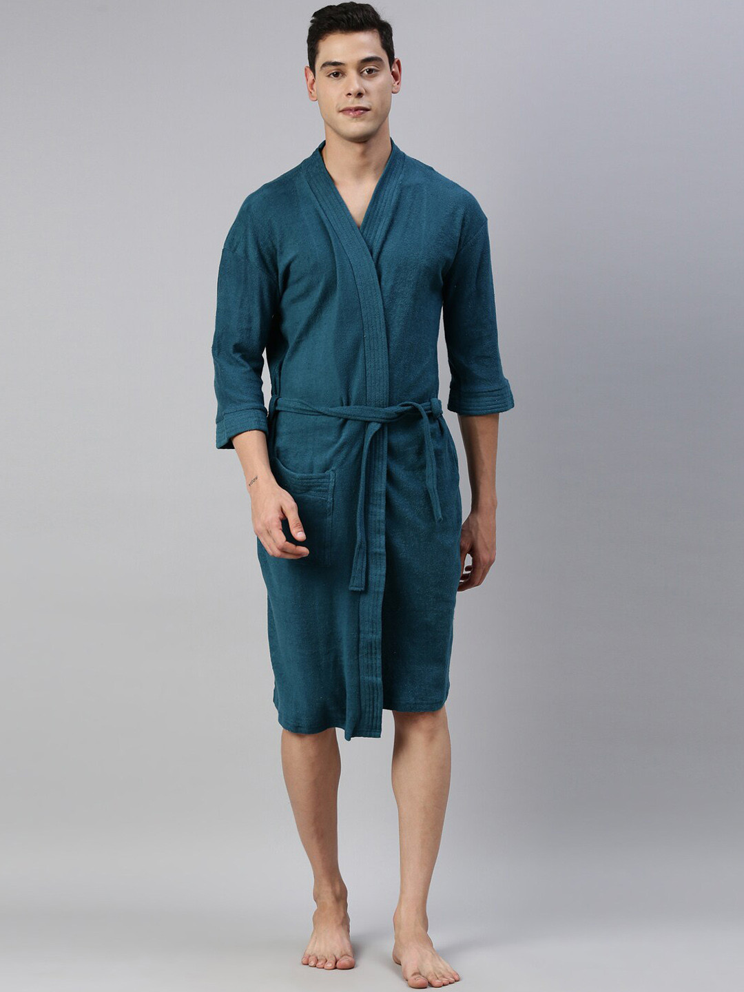 

GOLDSTROMS Men Blue Solid Bath Robe