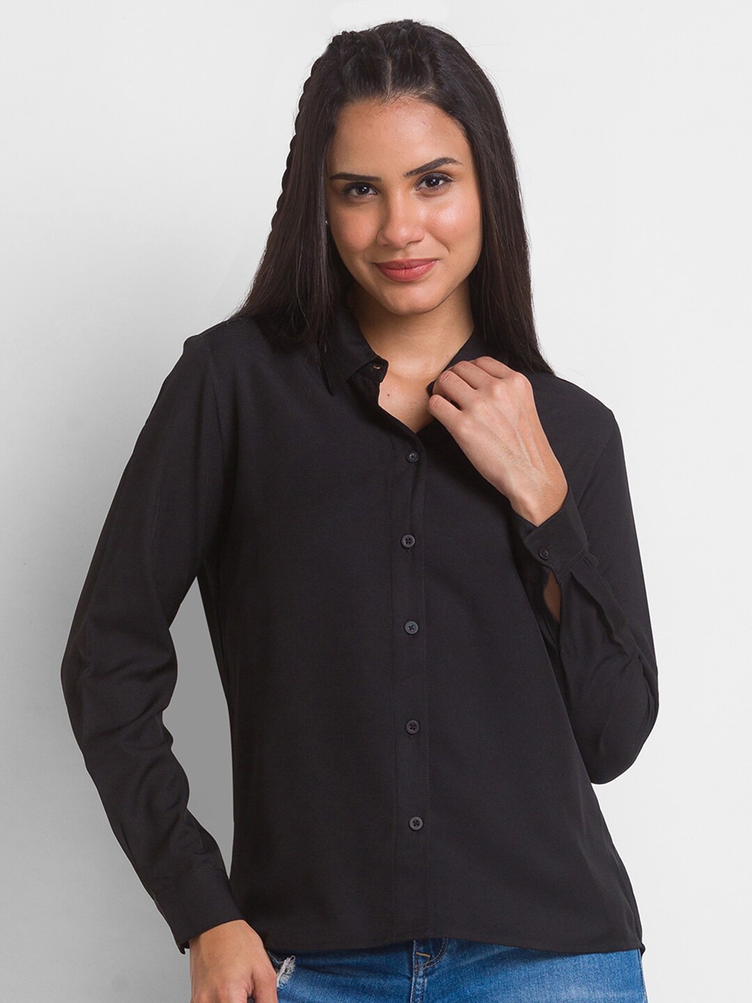 

SPYKAR Women Black Casual Shirt