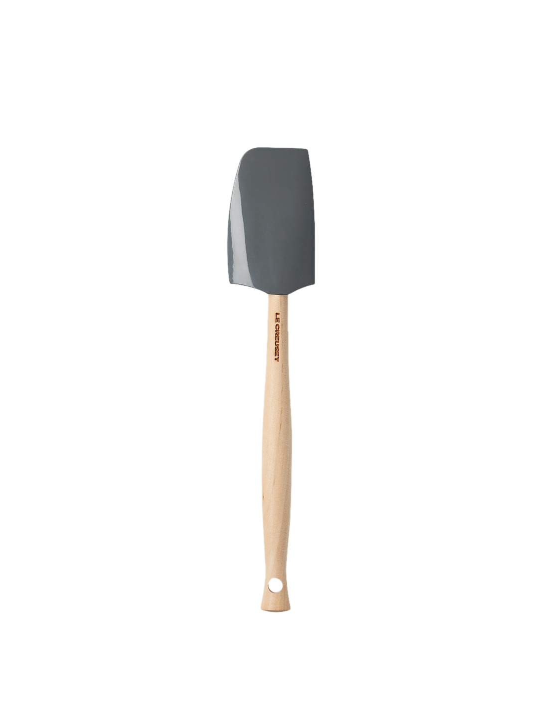 

LE CREUSET Black & Brown Solid Silicone Spatula With Wooden handle