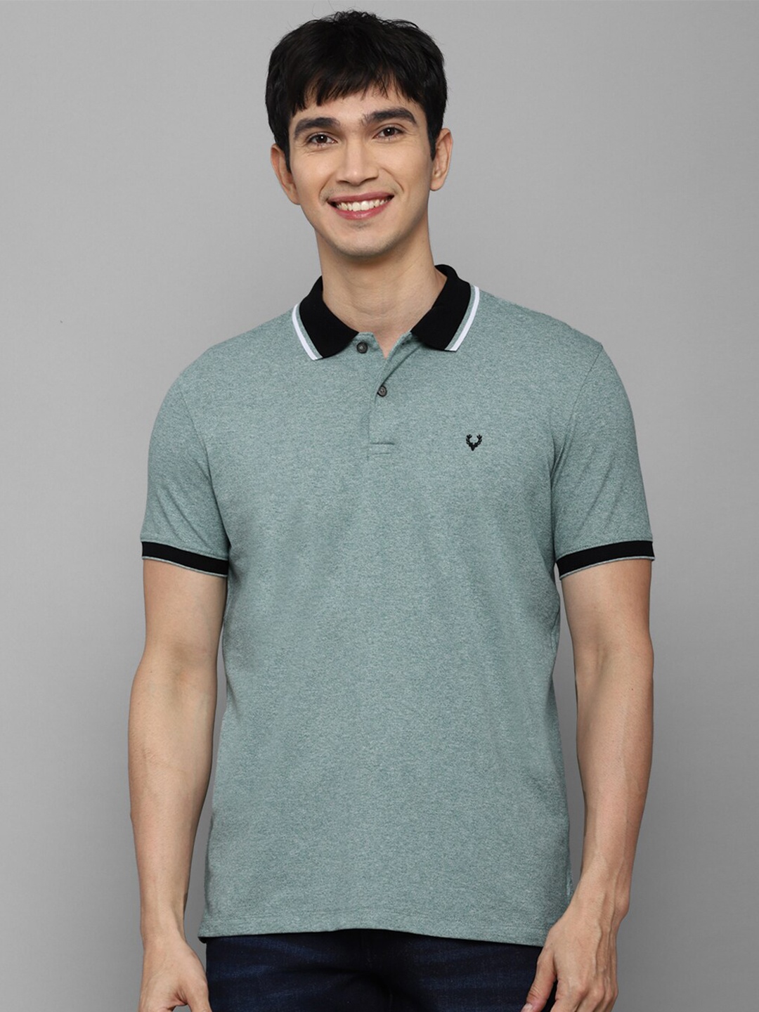 

Allen Solly Men Green Polo Collar T-shirt
