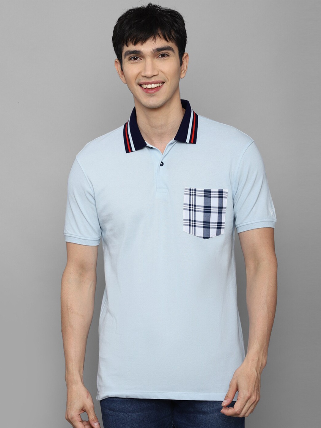 

Allen Solly Sport Men Blue & Navy Blue Polo Collar T-shirt