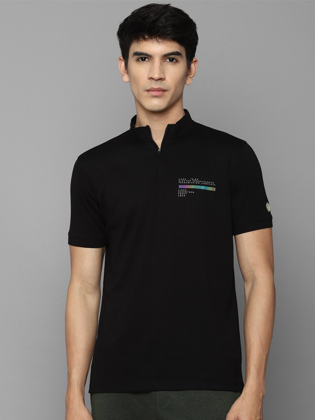 

Allen Solly Tribe Men Black Polo Collar T-shirt