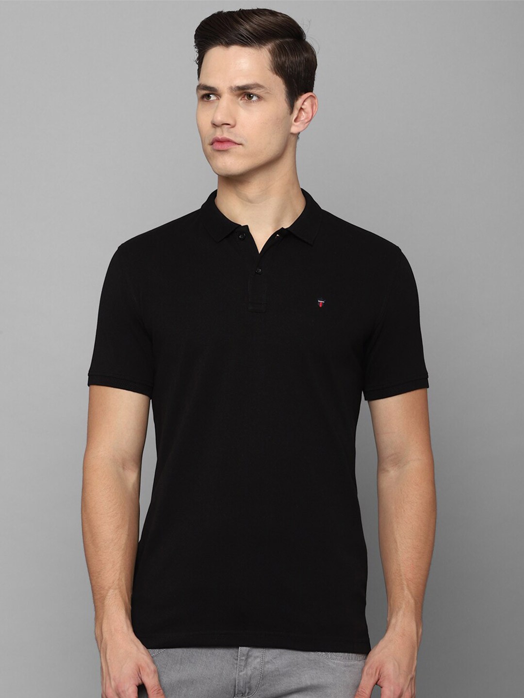 

Louis Philippe Sport Men Black Polo Collar Slim Fit T-shirt